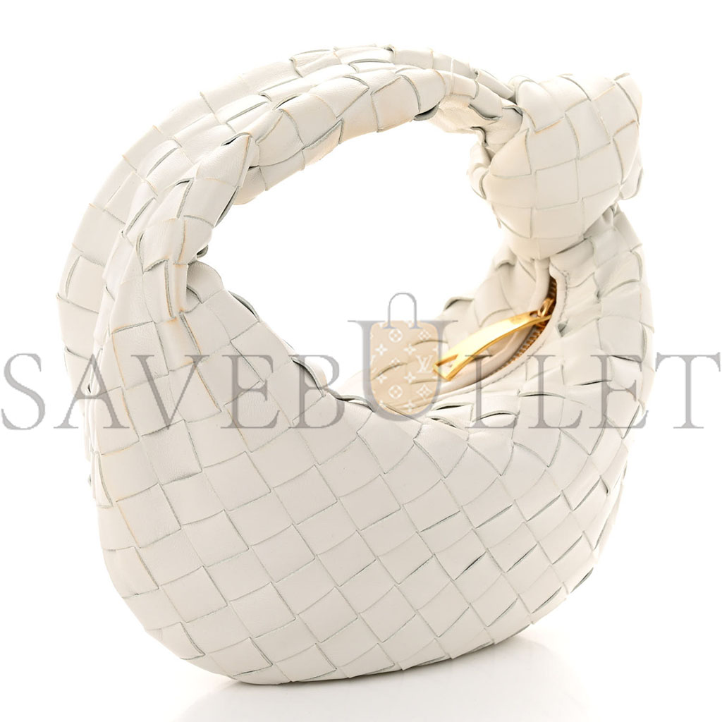 BOTTEGA VENETA NAPPA INTRECCIATO MINI HEART JODIE WHITE (25*13*8cm)