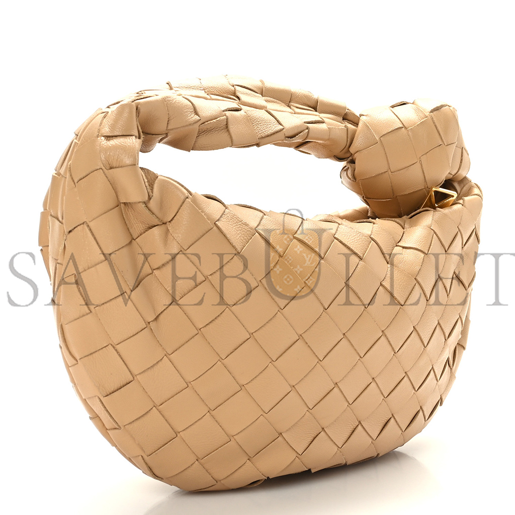 BOTTEGA VENETA NAPPA INTRECCIATO MINI JODIE ALMOND  (23*13*5cm)