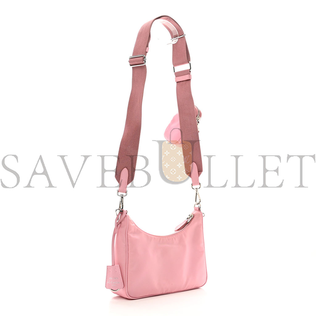 PRADA NYLON RE-EDITION 2005 SHOULDER BAG ROSA (22*17*6cm)