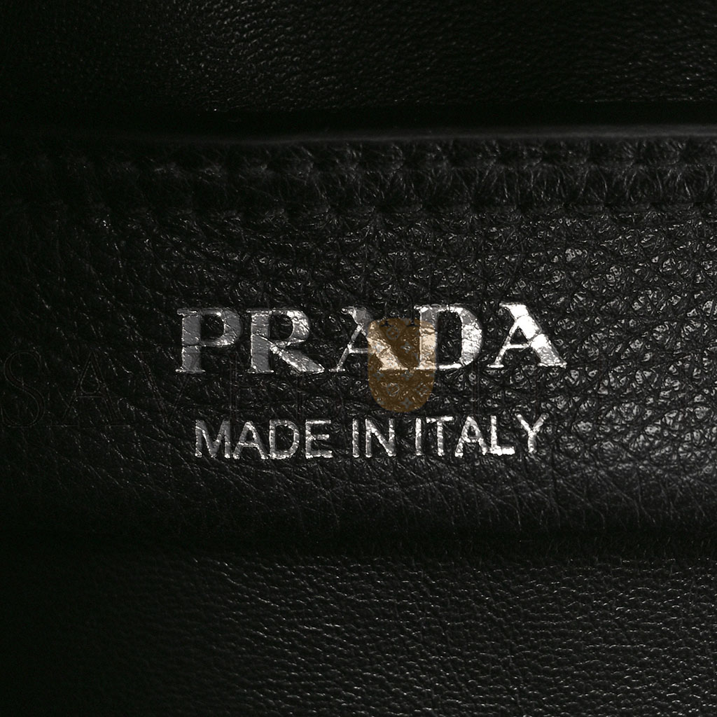 PRADA VITELLO DAINO DYNAMIQUE HOBO BLACK (23*20*13cm)