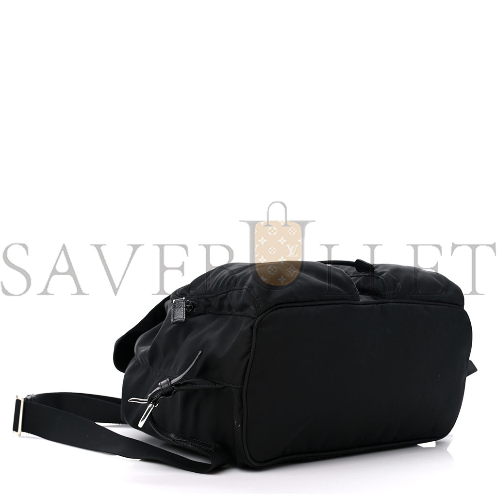 PRADA TESSUTO NYLON SAFFIANO MEDIUM BACKPACK BLACK (29*28*15cm)