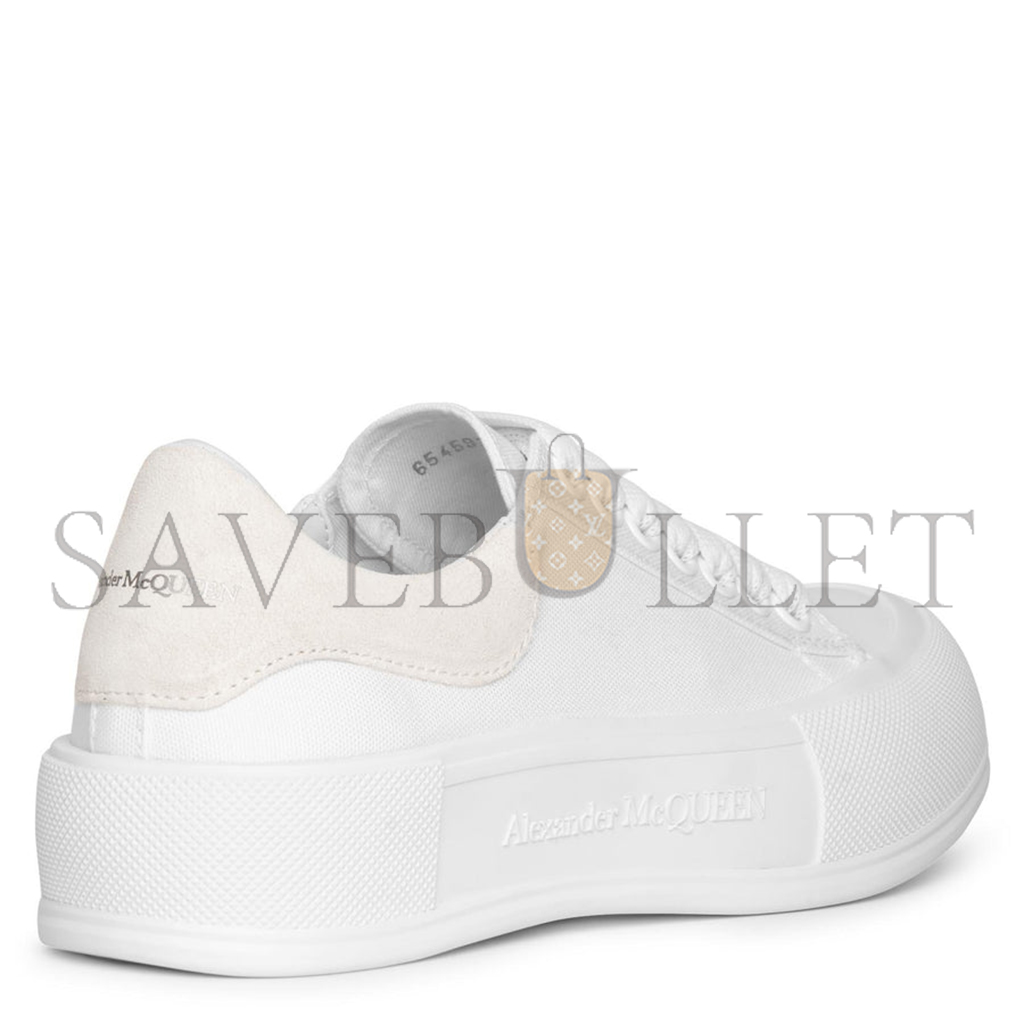 ALEXANDER MCQUEEN DECK PLIMSOLL WHITE CANVAS 654593W4PQ19000