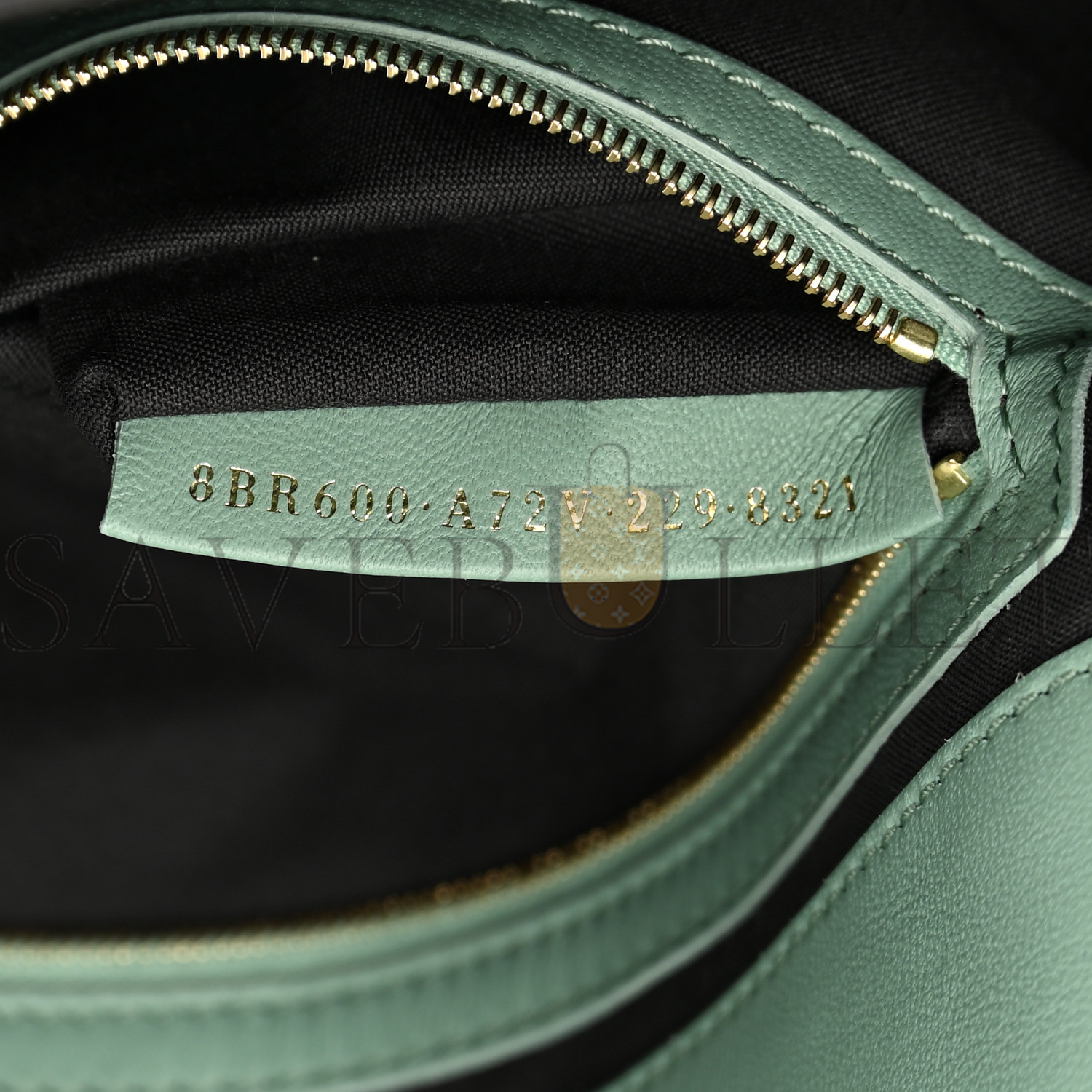 FENDI NAPPA FF 1974 EMBOSSED BAGUETTE MENTA (26*17*6cm)