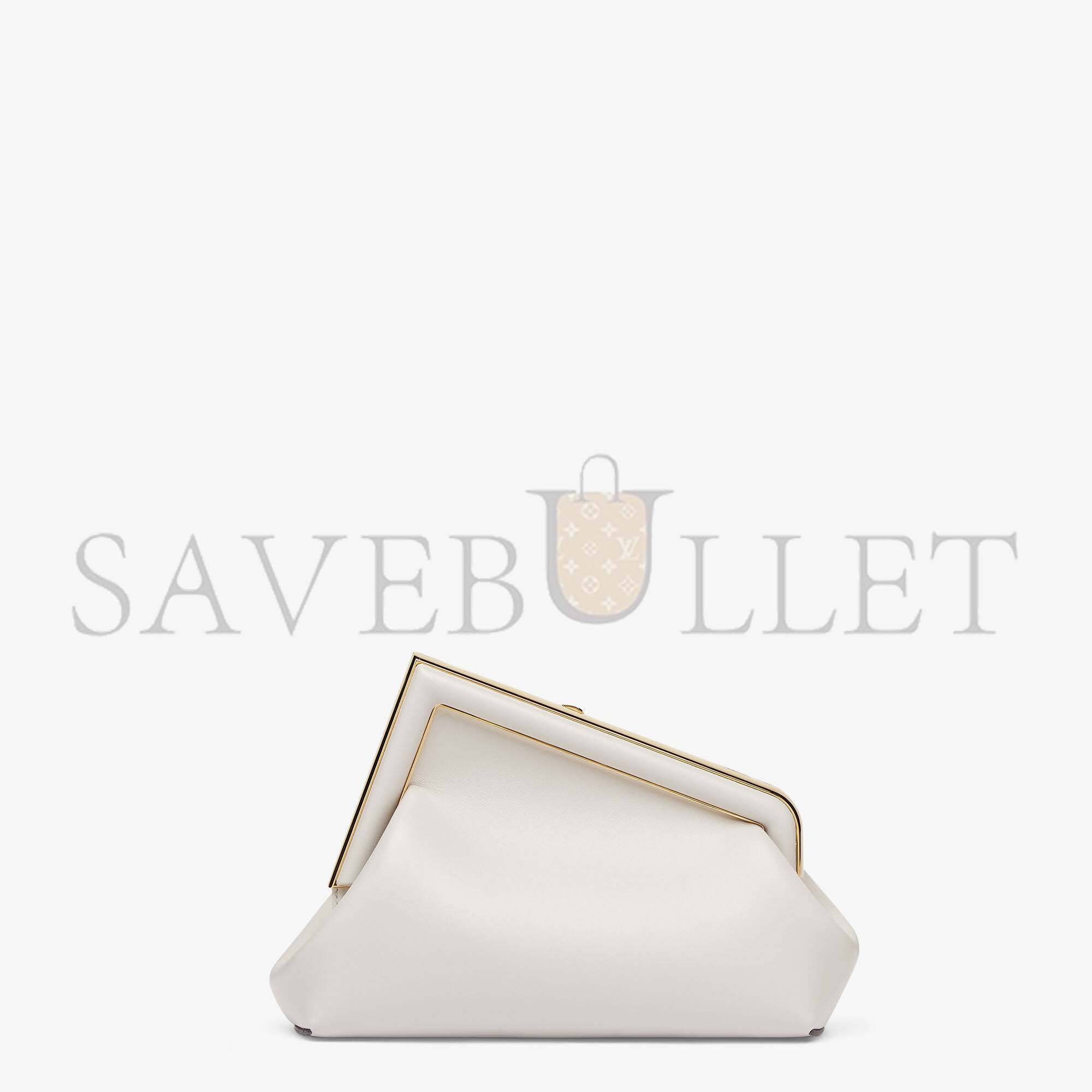 FENDI FIRST SMALL - LIGHT GRAY LEATHER BAG 8BP129ABVEF1C76 (26*18*9.5cm)