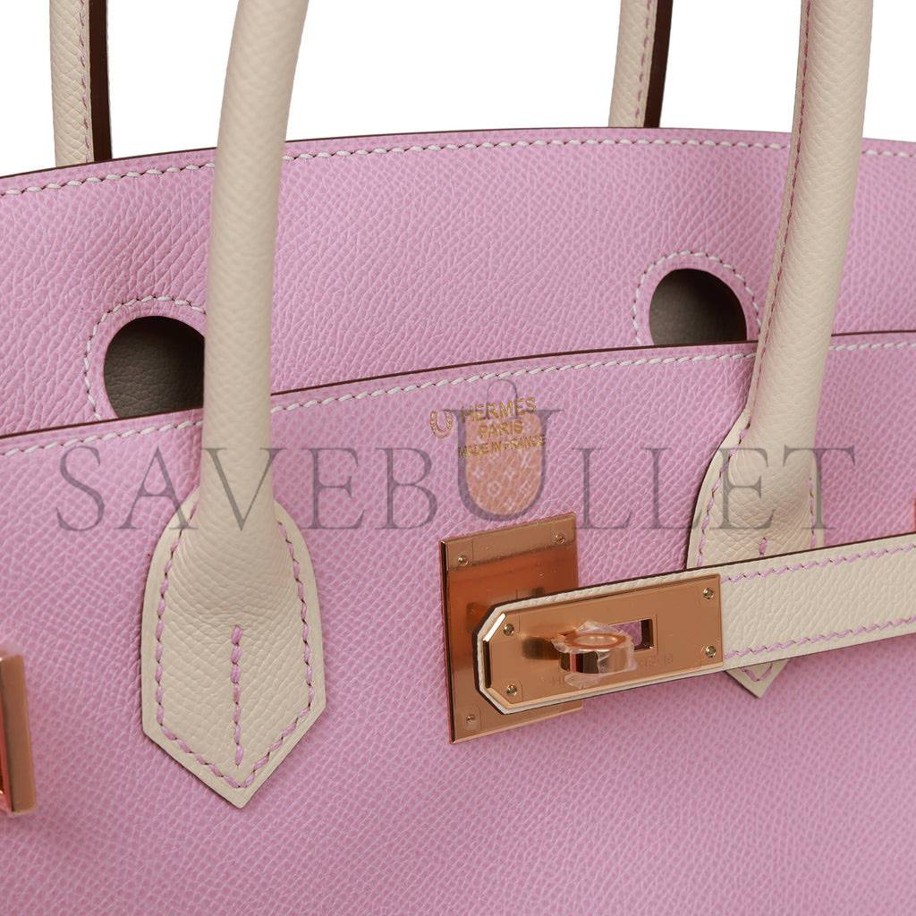 HERMES SPECIAL ORDER (HSS) BIRKIN 30 MAUVE SYLVESTRE AND CRAIE EPSOM ROSE GOLD HARDWARE ( 30cm*22*16cm)