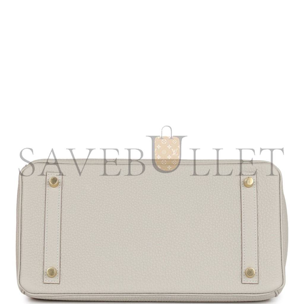 HERMES BIRKIN 30 GRIS PERLE TOGO GOLD HARDWARE (30cm)