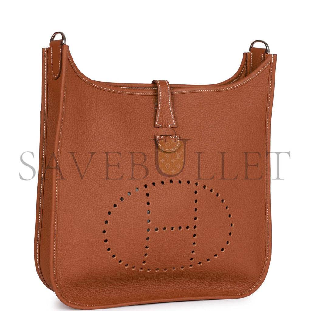 HERMES EVELYNE III PM GOLD CLEMENCE PALLADIUM HARDWARE  (29*30*7cm)