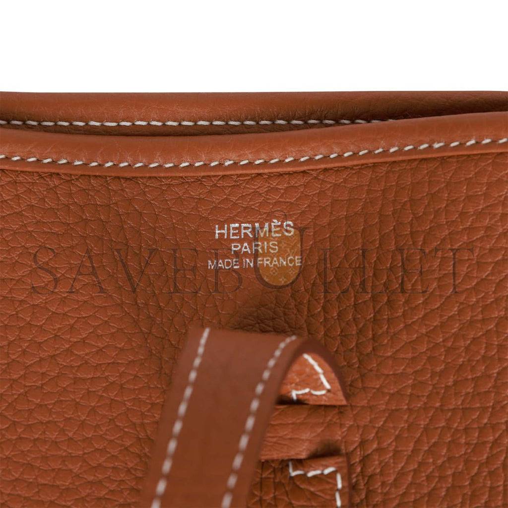 HERMES EVELYNE III PM GOLD CLEMENCE PALLADIUM HARDWARE  (29*30*7cm)