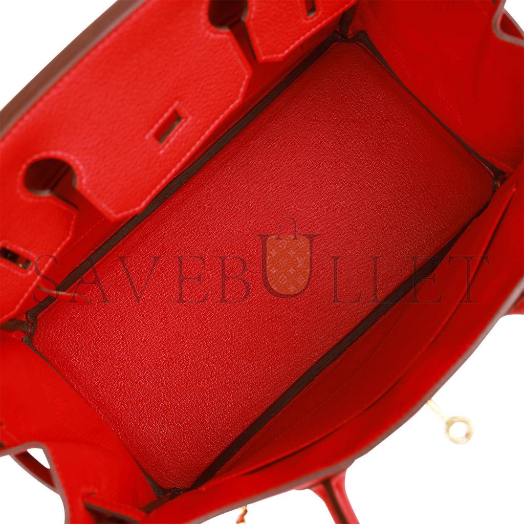 HERMES SPECIAL ORDER (HSS) BIRKIN 30 ROUGE CASAQUE TOGO GOLD HARDWARE ( 30cm*22*16cm)