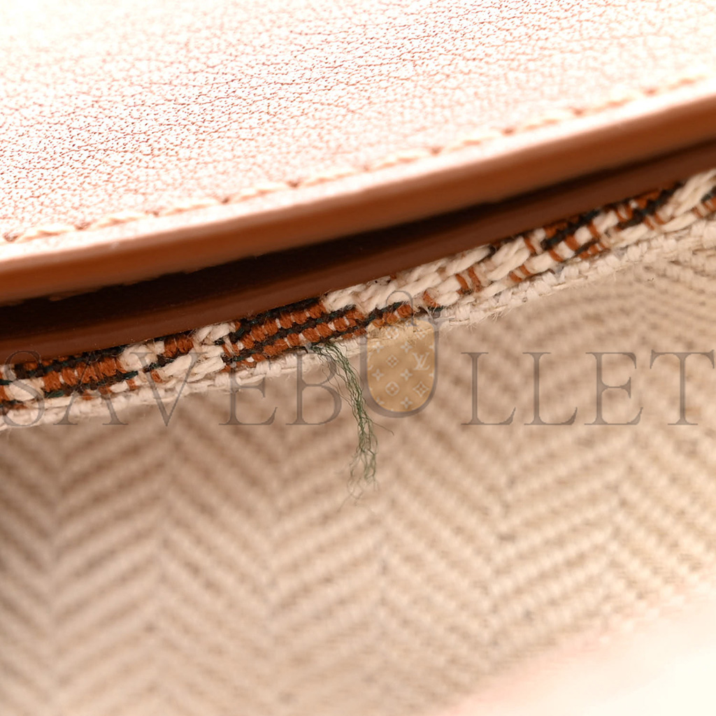 LOEWE JACQUARD ANAGRAM CALFSKIN SMALL LUNA BAG TAN PECAN (23*18*6cm)