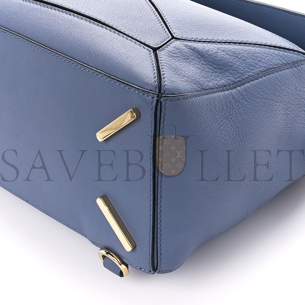 LOEWE CALFSKIN MEDIUM PUZZLE BAG BLUE (29*19.5*14cm)