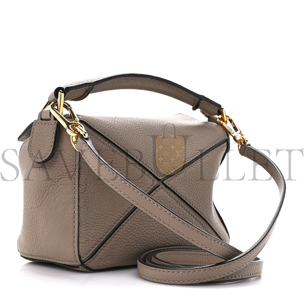 LOEWE CALFSKIN MINI PUZZLE BAG SAND MINK (18*12.5*8cm)