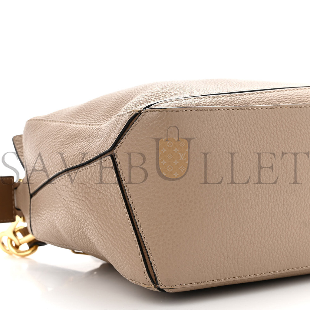 LOEWE GRAINED CALFSKIN SMALL PUZZLE BAG SAND MINK (24*16.5*10.5cm)