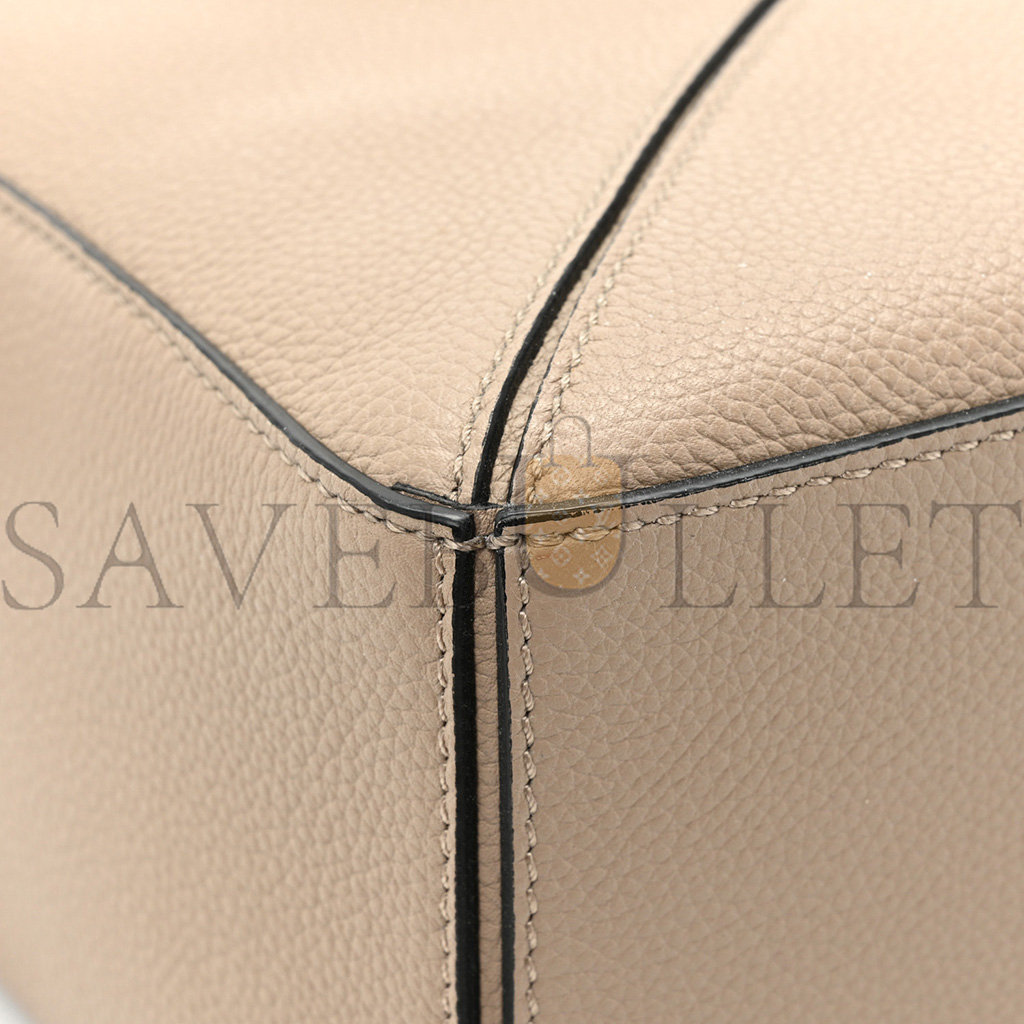 LOEWE GRAINED CALFSKIN SMALL PUZZLE BAG SAND (24*16.5*10.5cm)