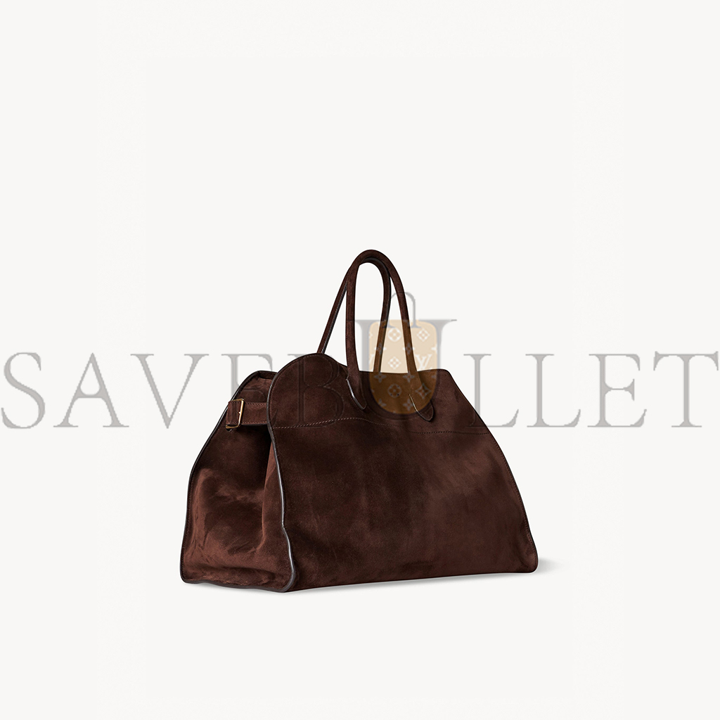 THE ROW SOFT MARGAUX 15 BAG IN SUEDE MOCHA W1255L25MOSHG (38*28*23cm)