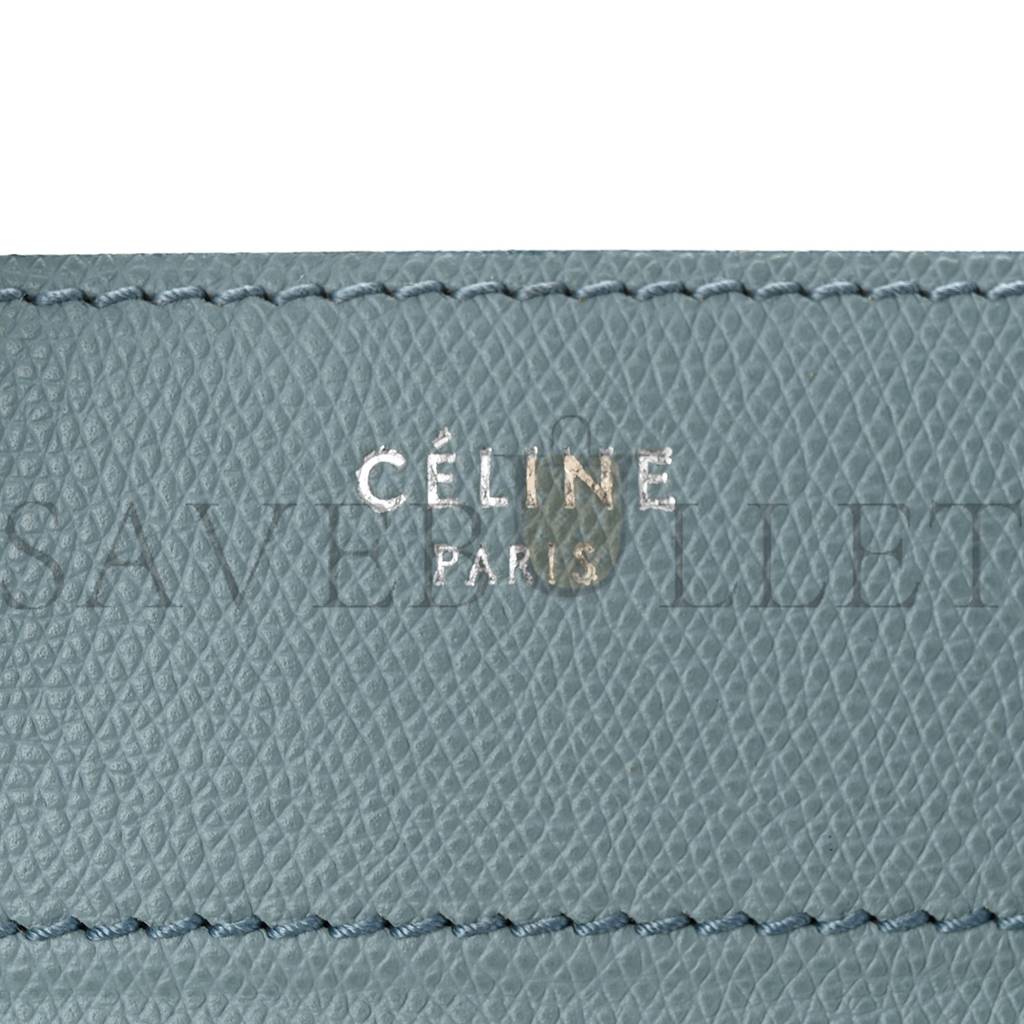 CELINE GRAINED CALFSKIN MEDIUM PHANTOM LUGGAGE SKY BLUE (30*29*25cm)