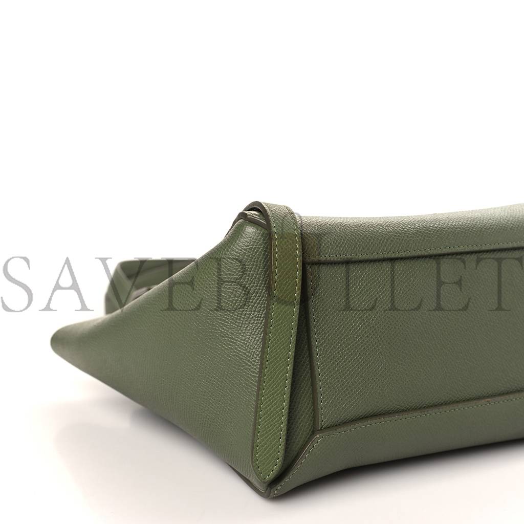 CELINE GRAINED CALFSKIN MICRO BELT BAG ARMY GREEN (23*22*13cm)